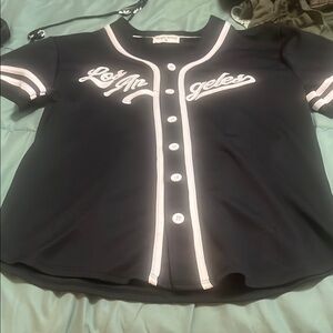 Majestic Los Angeles Black Baseball Jersey